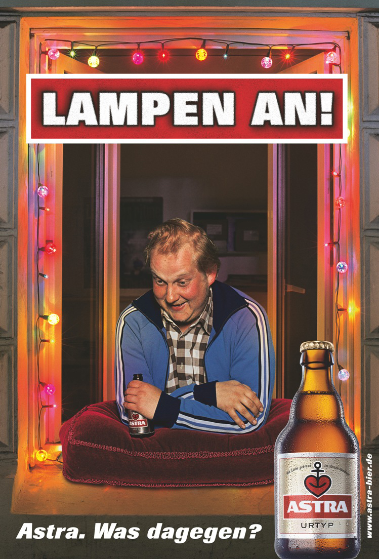 Astra lampen an